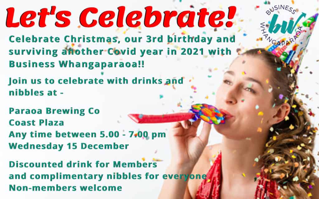 Business Whangaparaoa Christmas drinks 2021